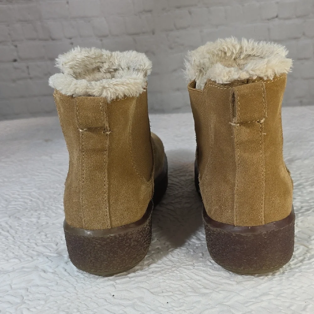 Madewell The Toasty Chelsea Boot Suede Shearling‎ Tan Size 8
